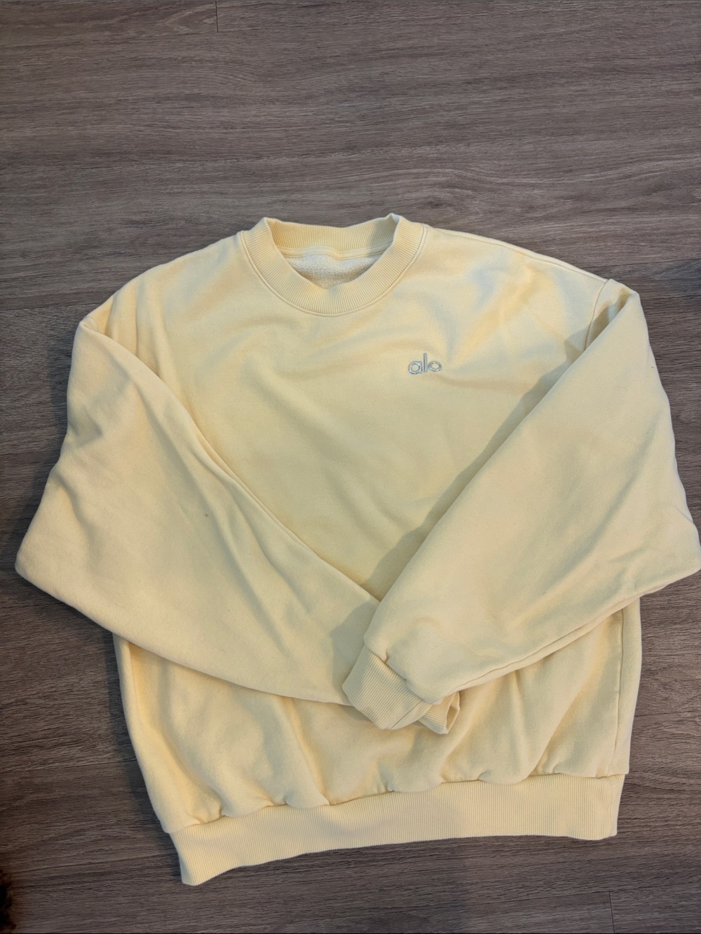 Light Yellow Crewneck Sweatshirt - Men's Casual Pullover